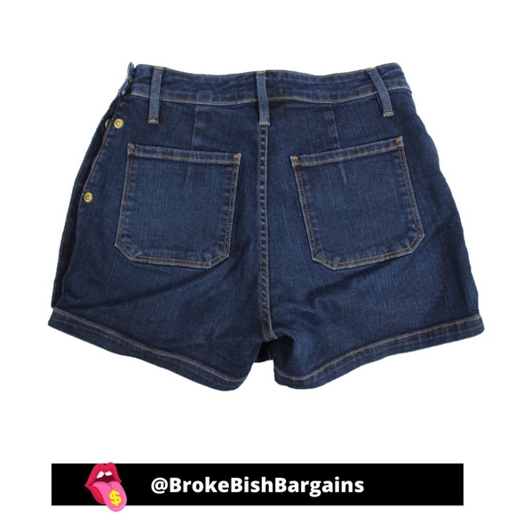 FRAME Antibes Mid-Rise Side-Button Shorts 25 - Picture 2 of 5